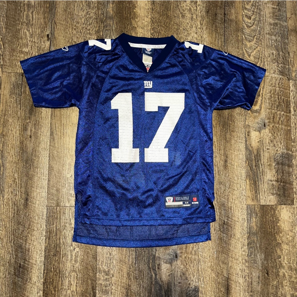 VTG New York Giants Plaxico Burress Jersey Reebok #17 NFL Kid's YOUTH Size M